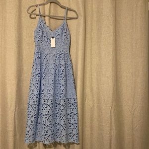 ASTR pale blue eyelet dress